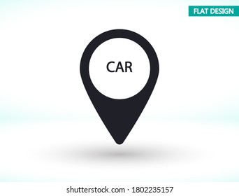 Navigation, Vektorsymbol, lorem ipsum Flaches Design