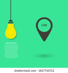 Navigation  vector icon , lorem ipsum Flat design