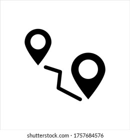 Navigation vector icon on white background