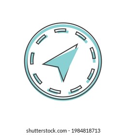 Navigation vector icon on white isolated background.