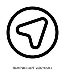 NavigationsVektorsymbol auf weißem Hintergrund