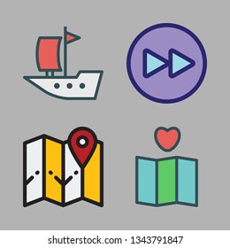 navigation vector icon set