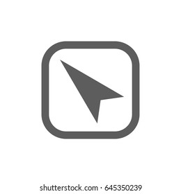 Navigation vector icon in trendy flat style isolated on white background. Symbol for your web site design, logo, app, UI. Vector illustration, EPS