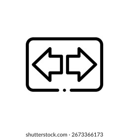 Navigation vector icon of turn arrow sign, suitable for road, direction, and guidance themes
