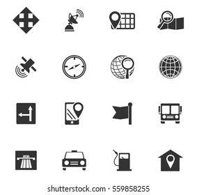navigation vector icons for user interface design