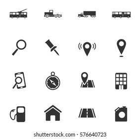 navigation vector icons for user interface design