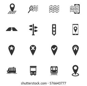 navigation vector icons for user interface design