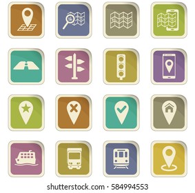 navigation vector icons for user interface design