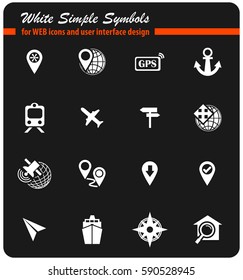 navigation vector icons for user interface design