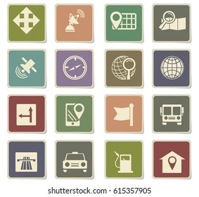 navigation vector icons for user interface design