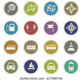 navigation vector icons for user interface design