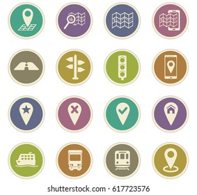 navigation vector icons for user interface design