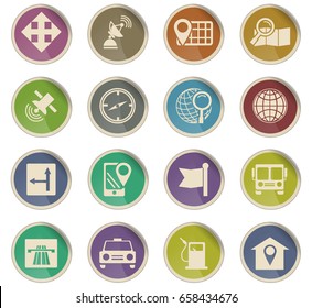 navigation vector icons for user interface design