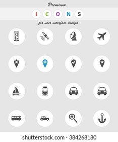 Navigation  vector icons for web sites and user interface
