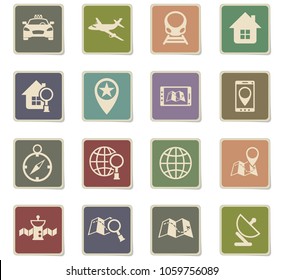 navigation vector icons for web and user interface design