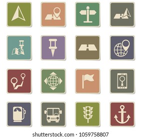 navigation vector icons for web and user interface design