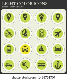 Navigation vector icons for web and user interface design