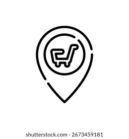 Navegación Ilustración vectorial de ubicación pin en el mapa, ideal para viajes, GPS y temas de dirección