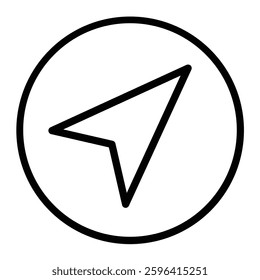 Navigation Vector Line Icon Design