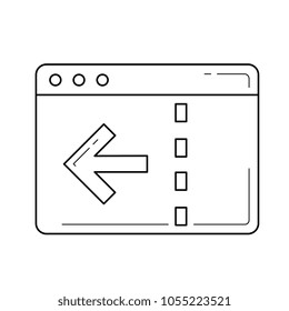 Navigation vector line icon isolated on white background. Navigation line icon for infographic, website or app.