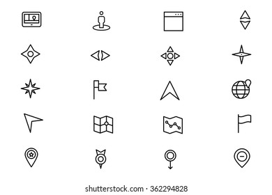 Navigation Vector Line Icons 4