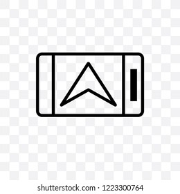 Navigation vector linear icon isolated on transparent background, Navigation transparency concept can be used for web and mobile