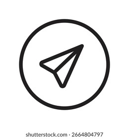 Navigation Vector Outline Icon. EPS 10 File 