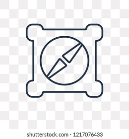 Navigation vector outline icon isolated on transparent background, high quality linear Navigation transparency concept can be used web and mobile