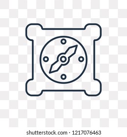 Navigation vector outline icon isolated on transparent background, high quality linear Navigation transparency concept can be used web and mobile