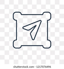 Navigation vector outline icon isolated on transparent background, high quality linear Navigation transparency concept can be used web and mobile
