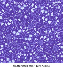 Navigation vector seamless pattern travel map road location gps sign illustration backdrop direction icons route street pin marker background design navigator.