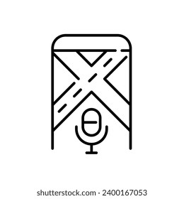 Navigation voice over. Smart assistant app. Pixel perfect, editable stroke