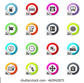 Navigation web icons for user interface design