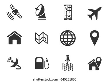 navigation web icons for user interface design