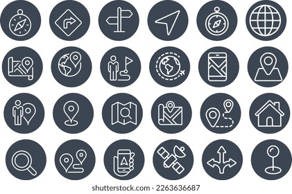 Diseño vectorial de iconos web de navegación