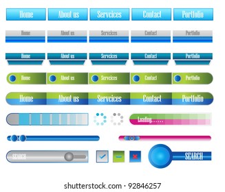 navigation web menu with progress bar