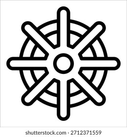 Navigation Wheel Icon Element For Design