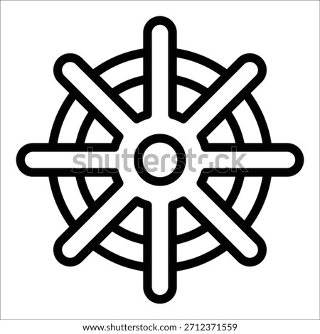 Navigation Wheel Icon Element For Design