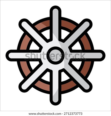 Navigation Wheel Icon Element For Design