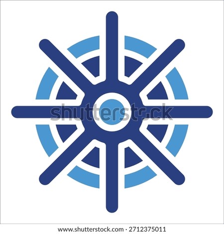 Navigation Wheel Icon Element For Design