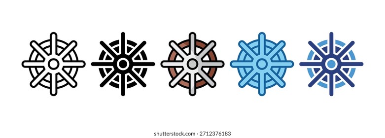 Navigationsrad-Symbolsatz - Sammlung mehrerer Stile