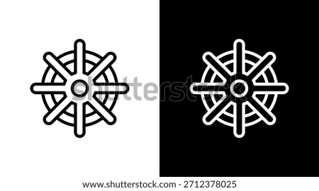 Navigation Wheel White Icon Set Design