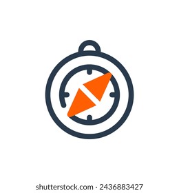 Navigational Compass for Outdoor Exploring Vector Icon Illustration