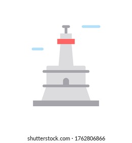 Navigational, lighthouse icon. Simple color vector elements of pharos icons for ui and ux, website or mobile application