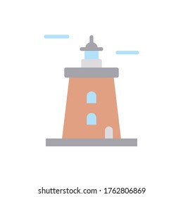 Navigational, lighthouse icon. Simple color vector elements of pharos icons for ui and ux, website or mobile application