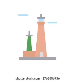 Navigational, lighthouse icon. Simple color vector elements of pharos icons for ui and ux, website or mobile application