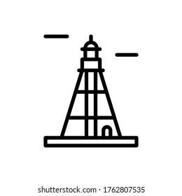 Navigational, lighthouse icon. Simple line, outline vector elements of pharos icons for ui and ux, website or mobile application