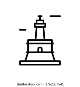 Navigational, lighthouse icon. Simple line, outline vector elements of pharos icons for ui and ux, website or mobile application