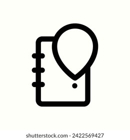 navigations, travel book icon, isolated icon in light background, perfect for website, blog, logo, graphic design, social media, UI, mobile app