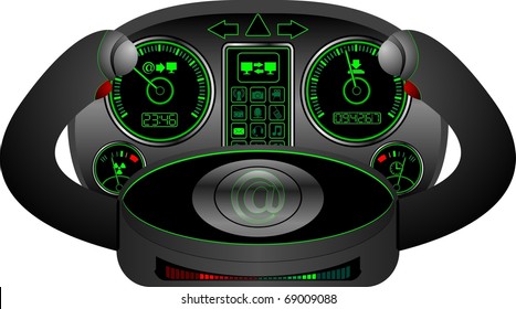 navigator of 3D internet. vector illustration